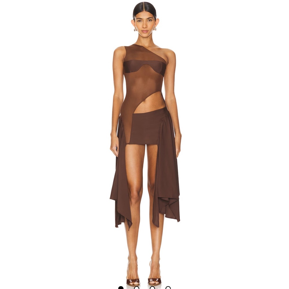 REVOLVE Sketch-Y Tricot Mesh Dress